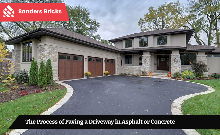 The Process of Paving a Driveway in Asphalt or Concrete